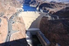 Download Cars On Hoover Dam Road Wallpaper | Wallpapers.com