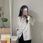 투게더위드미 🍂딥 컬러감🍂 카라 바스락면 기본 오버핏 레이어드 와이셔츠 남방 와인 핑크 브라운