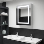 베르피프틴 | LED Bathroom Mirror Cabinet White and Oak 50x13x70 cm vidaXL | BIG W