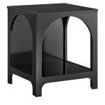 Hope Side Table Single Open Shelf Unit Black | BIG W