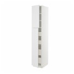 METOD 메토드 / MAXIMERA 막시메라 키큰장+도어2/서랍4, 화이트/스텐순드 화이트, 40x60x220 cm - IKEA METOD 메토드 / MAXIMERA...