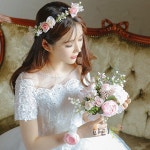 파/티/붕/붕 헤이븐 부케 + 화관 + 꽃팔찌 세트 / 브라이덜샤워소품 꽃화관 조화화관 조화부케 웨딩부케 셀프웨딩소품 촬영 웨딩
