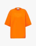 Orange Oversized superfine wool and viscose T-shirt | Prada Oversized superfine wool and viscose T-shirt