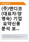 파코알앤디 | (주)엔디코(대표자:양영숙) 기업 요약신용분석 보고서(CR1)-국문