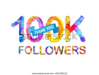 100k One Hundred Thousand Followers Thank 스톡 벡터(로열티 프리) 681580210 | Shutterstock
