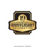 19주년 로고 디자인 벡터 그림 템플릿 스톡 벡터(로열티 프리) 1668610426 | Shutterstock