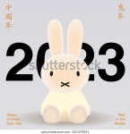 중국 새해 2023년 토끼 벡터 최소 스톡 벡터(로열티 프리) 2215359041 | Shutterstock