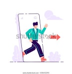 Digital Detox Young Man Stepping Out 스톡 벡터(로열티 프리) 1506552392 | Shutterstock