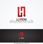 회사/Letter H의 벡터 그래픽 화살표 스톡 벡터(로열티 프리) 224525359 | Shutterstock
