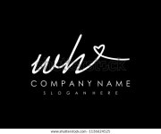 W H Initial Handwriting Logo Vector 스톡 벡터(로열티 프리) 1136624525 | Shutterstock