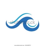 웨이브 로고. 비즈니스 정체성 벡터를 위해 스톡 벡터(로열티 프리) 2444428759 | Shutterstock