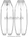 Designed by HAREM(디자인드 바이 하렘) | 여성의 하렘(Harem)은 평면 스케치 패션 그림으로 스톡 벡터(로열티 프리) 2231172471 | Shutterstock