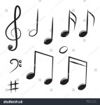 Musical Notes 스톡 벡터(로열티 프리) 119896564 | Shutterstock