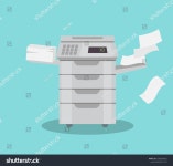 보경기획인쇄복사 | Office 프린터, 복사기, 종이 문서 인쇄.업무용 스톡 벡터(로열티 프리) 1300385902 | Shutterstock