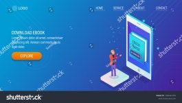 Man Downloading E-book Mobile Reading App 스톡 벡터(로열티 프리) 1385461070 | Shutterstock