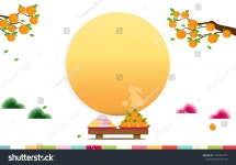 Happy Chuseok Vector Illustration Full Moon 스톡 벡터(로열티 프리) 1470252701 | Shutterstock