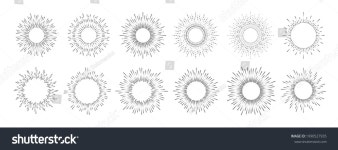 선버스트(Sunburst)는 장식, 로고, 엠블럼, 태그, 배지를 스톡 벡터(로열티 프리) 1990527935 | Shutterstock