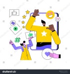 (주)스타투미디어(STAR2 MEDIA Co.,Ltd.) | Social Media star 추상 개념 벡터 스톡 벡터(로열티 프리) 2113339079 | Shutterstock