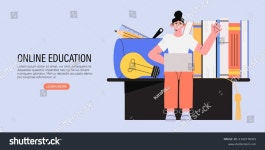학생들은 집에서 온라인으로 배운다. 캐릭터가 앉아서 스톡 벡터(로열티 프리) 2142778301 | Shutterstock
