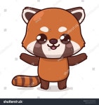 귀여운 빨간 팬더의 벡터 일러스트레이션 스톡 벡터(로열티 프리) 2245254655 | Shutterstock