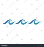 웨이브 로고. 비즈니스 정체성 벡터를 위해 스톡 벡터(로열티 프리) 2444428771 | Shutterstock