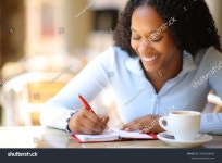 아젠다랩(Agenda Lab) | 아젠다에 글을 쓰는 행복 한 검은 스톡 사진 2452428635 | Shutterstock