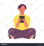guy reading ebook 고립된 디자인 스톡 벡터(로열티 프리) 2458647527 | Shutterstock
