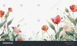 수채화 카네이션과 튤립, 꽃 액자, 어머니 스톡 벡터(로열티 프리) 2496515283 | Shutterstock