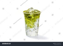 녹전청과제유 | 아이스 밀크 녹차는 흰색 배경에 넣어 스톡 사진 2559599729 | Shutterstock