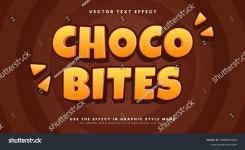 Choco Bites Editable Text Effect Template 스톡 벡터(로열티 프리) 2569182339 | Shutterstock