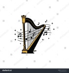 황금 하프 - 매혹적인 멜로디를 나타내는 스톡 벡터(로열티 프리) 2620155377 | Shutterstock