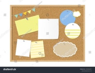 노트와 스티커 종이 벡터 일러스트 코르크 스톡 벡터(로열티 프리) 2718314677 | Shutterstock