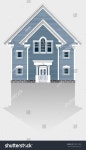 Facade Mansion Isolated On Gray Background 스톡 벡터(로열티 프리) 378013099 | Shutterstock