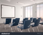 세미나를 위한 화이트보드가 있는 빈 회의실 스톡 일러스트 390501376 | Shutterstock