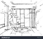 Interior Sketch Version 1 스톡 벡터(로열티 프리) 417649405 | Shutterstock
