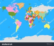World Political Map 스톡 벡터(로열티 프리) 703654273 | Shutterstock