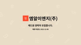 아이엘이엔지 | 엠알이엔지(주) : 캐드원 경력자 모집합니다. | 더팀스 캐드원 경력자 모집합니다. by 엠알이엔지(주)