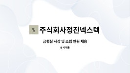 주식회사스타엘텍 | 주식회사정진넥스텍 : 금형실 사상 및 조립 인원 채용 | 더팀스 금형실 사상 및 조립 인원 채용 by 주식회사정진넥스텍