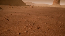 Fantastic Martian Landscape in Rusty 스톡 동영상 비디오(100% 로열티 프리)...