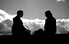 Free Images : silhouette, person, cloud, black and white, lo...