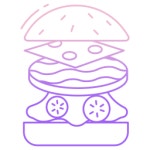 Pizza Generic gradient outline icon | Freepik