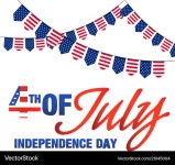 Fourth of July Patriotic Background Royalty Free Vector Four...