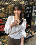 오디너리먼트 (5일소요)클레어 셔링 긴팔 블라우스 2color!
