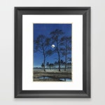 "Winter Moon at Toyamagahara" by Hasui Kawase, 1931 Framed A...
