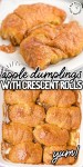Apple Dumplings with Crescent Rolls in 2023 | Easy apple dumplings, Sweet dumplings, Apple dumplings
