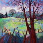 Lavender Grass Paso Robles Landscape Original Oil Painting b...