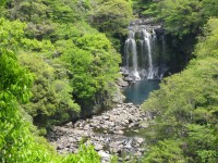 Cheonjeyeon Waterfalls (천제연폭포) - South Korea | South korea travel, Beautiful waterfalls, Waterfall