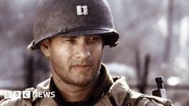 Tom Hanks learned Saving Private Ryan lines from helmet on I...