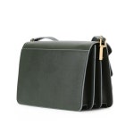 WIZWID:위즈위드 WIZWID:Trunk Shoulder Bag Saffiano In Forest Gre...