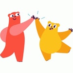 Bears Popo And Lelo High Five GIF - PopoandLelo Bears Mother...